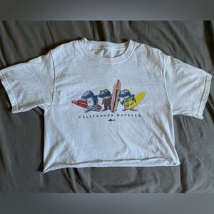 Cropped California natives shark t shirt